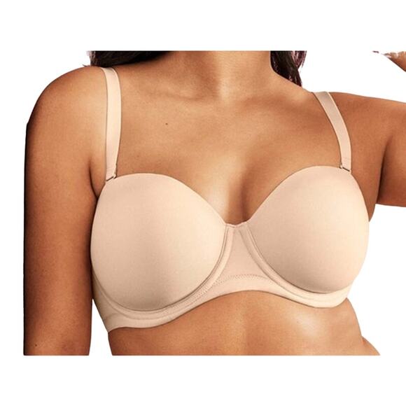 Wacoal 854119 Red Carpet Convertible strapless bra tan size 36H 36DDDDD - Picture 1 of 8